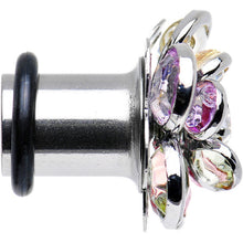 Load image into Gallery viewer, 0G Pastel Rainbow Gem Petals Blooming Flower Plug Set of 2