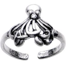 将图片加载到图库查看器,Silver Plated Silly Octopus Toe Ring