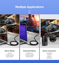 Load image into Gallery viewer, HDMI Cable 4K 2.0 Cable Splitter Switch Box HDMI To HDMI Cable 60Hz Video Audio Cable Ultra High Speed Gold Plated Connectors HDMI 4K For Mobile Phone TV Gaming