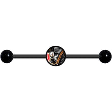Load image into Gallery viewer, 14G Wake the Dead Grim Reaper Halloween Black Industrial Barbell 37mm