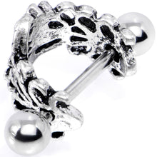 Load image into Gallery viewer, 16G 1/2 Blue Gem Double Daisy Flower Cuff Cartilage Earring