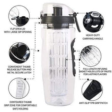 将图片加载到图库查看器,Ultra Portable Fruit Infusing Water Bottle 32oz