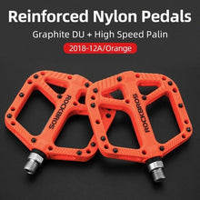 Load image into Gallery viewer, Ultralight Seal Bearings Bicycle Bike Pedals Cycling Nylon Road Pedals Flat Platform Bicycle Parts Accessories Pedals Mountain Bike Pedals Lightweight Nylon Fiber Bicycle Platform Pedals For Mountain Bike