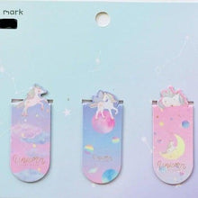 Load image into Gallery viewer, Unicorn Magnetic Bookmarks Books Marker Of Page Student Stationery School Office Supply Bookmarks for Book Lovers Magnet Book Markers Magnet Page Marker Clips For Students Teacher Supplies