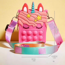Load image into Gallery viewer, Unicorn Pop-it Bubble Fidget Handbag for Kids
