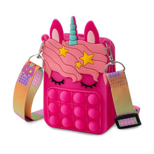 Load image into Gallery viewer, Unicorn Pop-it Bubble Fidget Handbag for Kids