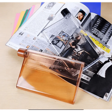 将图片加载到图库查看器,Unique Design Portable Book Paper Cup Botlte Flat Water Bottle Clear Paper Pad Water Bottle Flat Drinks Kettle Notebook Drink Bottle for Water
