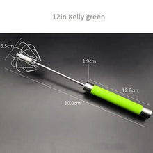 Load image into Gallery viewer, Unique Design Semi-automatic Egg Beater 304 Stainless Steel Egg Whisk Manual Hand Mixer Self Turning Egg Stirrer Kitchen Accessories Egg Tools