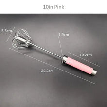 Load image into Gallery viewer, Unique Design Semi-automatic Egg Beater 304 Stainless Steel Egg Whisk Manual Hand Mixer Self Turning Egg Stirrer Kitchen Accessories Egg Tools
