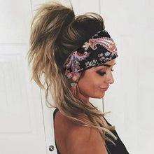 Load image into Gallery viewer, Unique Design Women's Summer Hair Bands Print Headband Stylish Cross Turban Bandanas Hair Accessories Headwrap Headwear Gift