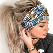 Load image into Gallery viewer, Unique Design Women's Summer Hair Bands Print Headband Stylish Cross Turban Bandanas Hair Accessories Headwrap Headwear Gift