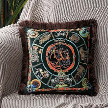 Load image into Gallery viewer, Unique Designed European American Luxury Printed Polyester Cushion Cover Horse printed Lumbar Cover Tassel Edge Modern Throw Pillow Covers Square Decorative Set Cushion Covers For Home Bed Couch Sofa Bench