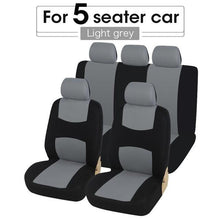 Load image into Gallery viewer, Unique Flat Cloth Car Seat Cover Detachable Headrests Solid Bench Flat Cloth Car Seat Cover Car Seat Covers Full Set Flat Cloth Full Set Car Seat Covers Front Rear Split Bench Protection Interior Accessories Universal Car Seat Cover Universal Fit for Cars