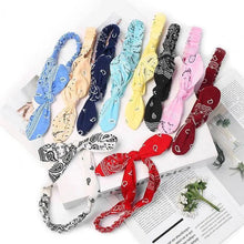 将图片加载到图库查看器,Unique Style Women's Soft Solid Print Headbands Vintage Cross Knot Elastic Hairbands Bandanas Girls Hair Bands Hair Accessories