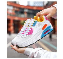 将图片加载到图库查看器,Unisex Air Cushion Sneakers Men's Colorful Casual Fashion Jogging Sneakers Outdoor Sports Sneakers Lace Up Unisex Walk Women's Air Athletic Running Sneakers