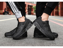 将图片加载到图库查看器,Unisex Air Cushion Sneakers Men's Colorful Casual Fashion Jogging Sneakers Outdoor Sports Sneakers Lace Up Unisex Walk Women's Air Athletic Running Sneakers