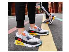 将图片加载到图库查看器,Unisex Air Cushion Sneakers Men's Colorful Casual Fashion Jogging Sneakers Outdoor Sports Sneakers Lace Up Unisex Walk Women's Air Athletic Running Sneakers