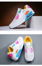 将图片加载到图库查看器,Unisex Air Cushion Sneakers Men's Colorful Casual Fashion Jogging Sneakers Outdoor Sports Sneakers Lace Up Unisex Walk Women's Air Athletic Running Sneakers