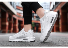 将图片加载到图库查看器,Unisex Air Cushion Sneakers Men's Colorful Casual Fashion Jogging Sneakers Outdoor Sports Sneakers Lace Up Unisex Walk Women's Air Athletic Running Sneakers