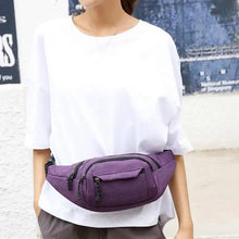 Load image into Gallery viewer, Unisex Casual Crossbody Women Waist Bag Retro Design Large Capacity Canvas Travel Adjustable Phone Bag Fanny Hip Bags Hands-Free Wallets Waist Pack