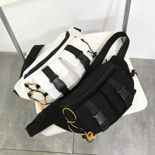 Load image into Gallery viewer, Unisex Casual Stylish Zipper Fanny Black Waist Bag Comfortable Travel Cross Body Bag Large Capacity Bags