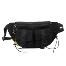 Load image into Gallery viewer, Unisex Casual Stylish Zipper Fanny Black Waist Bag Comfortable Travel Cross Body Bag Large Capacity Bags