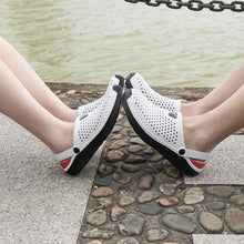 将图片加载到图库查看器,Unisex Fashion Beach Sandals Thick Sole Slipper Waterproof Anti-Slip Sandals Flip Flops Breathable Uppers Quick-Drying Garden Sandals Beach Slippers Slip On Clogs