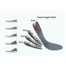 将图片加载到图库查看器,Unisex Height Increase Air Cushion 3-9cm Height Adjustable Cut Shoe Heel Insert Makes You Taller Foot Shoes Support