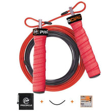 将图片加载到图库查看器,Unisex Jump Rope Speed Weighted Jump Ropes Adjustable Wire Skipping Rope Cable Ball Bearings Regular Rope With Extra Speed Cable Ball Bearings Anti-Slip Handle For Double Unders Outdoor Workout