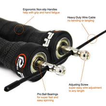 将图片加载到图库查看器,Unisex Jump Rope Speed Weighted Jump Ropes Adjustable Wire Skipping Rope Cable Ball Bearings Regular Rope With Extra Speed Cable Ball Bearings Anti-Slip Handle For Double Unders Outdoor Workout