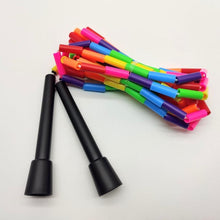 将图片加载到图库查看器,Unisex Jump Rope Stripe Ropes With Plastic Handles For Any Skill Level Sports Segmented Jump Rope For Outdoor Fitness Gym Men Women Kids Best For Sports Outdoors Jumping Rope 2.9m