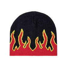 Load image into Gallery viewer, Unisex Modern Fire Design Soft Warm Beanies Comfortable Winter One Size Caps For Men And Women