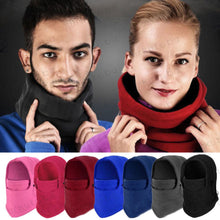 Load image into Gallery viewer, Unisex Polar Fleece Hood Hat Casual Beanie Ski Snow Cap Snood Scarf Warmer Thermal Neckerchief Drawstring Soft Balaclava Pullover Knitted Beanie for Adults Men Women Ski Caps New Balaclava Party Mask Hat Caps For Skiing Bicycle Cycling Outdoor Headwarmer
