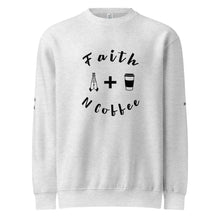 Load image into Gallery viewer, Faith n Coffee premium crew neck sweatshirt