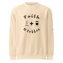 Load image into Gallery viewer, Faith n Coffee premium crew neck sweatshirt