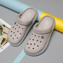 将图片加载到图库查看器,Unisex Summer Casual Sandals Breathable Flats Lightweight Comfortable Slip-on Water Clogs Shoes Slippers Lightweight Beach Outdoor Shoes For Men And Women