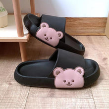 将图片加载到图库查看器,Unisex Summer Slippers Beach Slides Flip Flops Bear Thick Soled Boys Girls Bathroom Shoes Slides Sandals With Thick Sole Non-Slip Beach Pool Slides Open Toe Style Outdoor Slippers For Men And Women