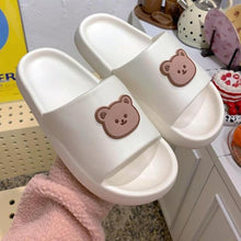 将图片加载到图库查看器,Unisex Summer Slippers Beach Slides Flip Flops Bear Thick Soled Boys Girls Bathroom Shoes Slides Sandals With Thick Sole Non-Slip Beach Pool Slides Open Toe Style Outdoor Slippers For Men And Women