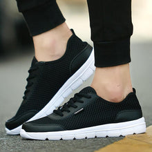 将图片加载到图库查看器,Unisex Summer Sneakers Breathable Casual Shoes Couple Fashion Lace Up Mens Mesh Flats Comfortable Walking Footwear Fashion New Lightweight Casual Sneakers
