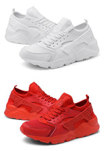 Load image into Gallery viewer, Unisex White Sneakers Mesh Sports Trainers Running Summer Mens Flat Casual Sport Shoes Casual Sports Tennis Road Sneakers Comfortable Modern Design