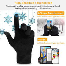 Load image into Gallery viewer, Unisex Winter Knit Gloves Touchscreen