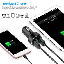 Load image into Gallery viewer, Universal 15W/3.1A Dual USB Car Charger