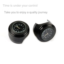 将图片加载到图库查看器,Universal 7/8" Waterproof Chrome Motorcycle Bike Handlebar Mount Quartz Clock Motorcycle Handlebar Clock, Motorcycle Modification Handlebar Mount Waterproof Quartz Clock Watch Accessories Watch Aluminum Luminous Clock Moto Black