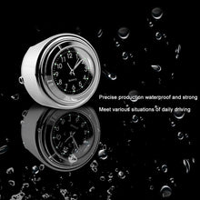 将图片加载到图库查看器,Universal 7/8" Waterproof Chrome Motorcycle Bike Handlebar Mount Quartz Clock Motorcycle Handlebar Clock, Motorcycle Modification Handlebar Mount Waterproof Quartz Clock Watch Accessories Watch Aluminum Luminous Clock Moto Black