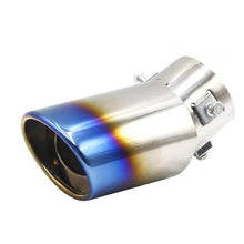 Load image into Gallery viewer, Universal Car Muffler Tip Round Stainless Steel Pipe Chrome Tail Muffler Tip Pipe Silver Exhaust Tail Pipe Diameter Stainless Steel Chrome Effect Car Muffler Tips Car Accessories Muffler Universal Stainless Steel For Cars