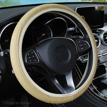 Load image into Gallery viewer, Universal Car Steering Wheel Cover Skid Proof Auto Steering- Wheel Cover Anti-Slip Embossing Leather Auto Car Steering Wheel Cover Auto Steering- Wheel Cover Microfiber Leather Viscose Breathable Anti-Slip Anti-Slip Embossing Car-styling Car Accessories