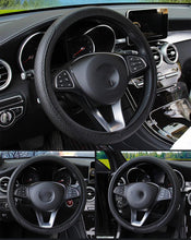 Load image into Gallery viewer, Universal Car Steering Wheel Cover Skid Proof Auto Steering- Wheel Cover Anti-Slip Embossing Leather Auto Car Steering Wheel Cover Auto Steering- Wheel Cover Microfiber Leather Viscose Breathable Anti-Slip Anti-Slip Embossing Car-styling Car Accessories