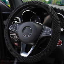 将图片加载到图库查看器,Universal Ice Silk Steering Wheel Cover Wear-resistant Anti-slip Car Accessories Microfiber Breathable Ice Silk Steering Wheel Cover Gear Handbrake Breathable Anti-Slip Warm Steering Wheel Cover Winter Cool Summer Cover Interior