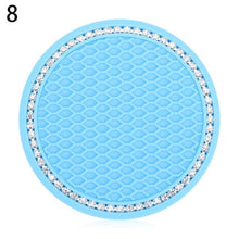 将图片加载到图库查看器,Universal Vehicle Bling Cup Holder Bling Glitter Acrylic Diamond Car Coaster PVC Travel Auto Cup Mats Insert Coaster Anti Slip Crystal Vehicle Bling Car Coasters Pink PVC Travel Auto Cup Holder Insert Coaster Anti Slip Crystal Vehicle Interior Accessories