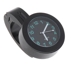 Load image into Gallery viewer, Universal Waterproof Motorbike Clock Night Light Motorcycle Handlebar Mount Clock Watch Dial Bike Handlebar Clock Watch Motorcycle Handlebar Mount Watch Clock Set with Anti-Skid Pad Wrench Universal Waterproof Black